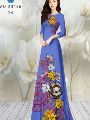 Vải Áo Dài Tết Hoa in 3D AD 20456 25